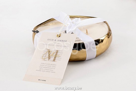bougies parfumées Jolipa J Line Jline Bougie Parfumee Livia Metal Or Extra Large