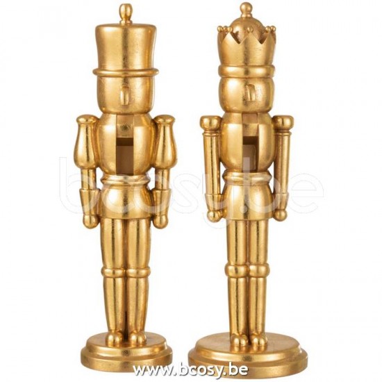 J Line Soldaat Poly Goud Large L12xB12xH47 cm soldaten JO16173.