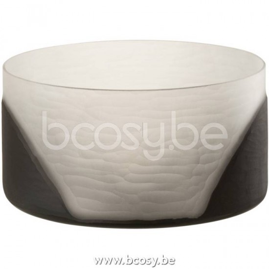 J Line Jline Jolipa 16256 Vaas Circulo Plat Glas Zwart Transparant