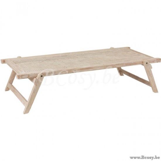 J Line 1684 Tafel Militair Bed Gerecycleerd Hout White Wash 175 koffietafels salontafels