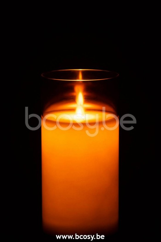 bougies Jolipa J Line Jline Lampe Led Brillante Verre Brun Medium