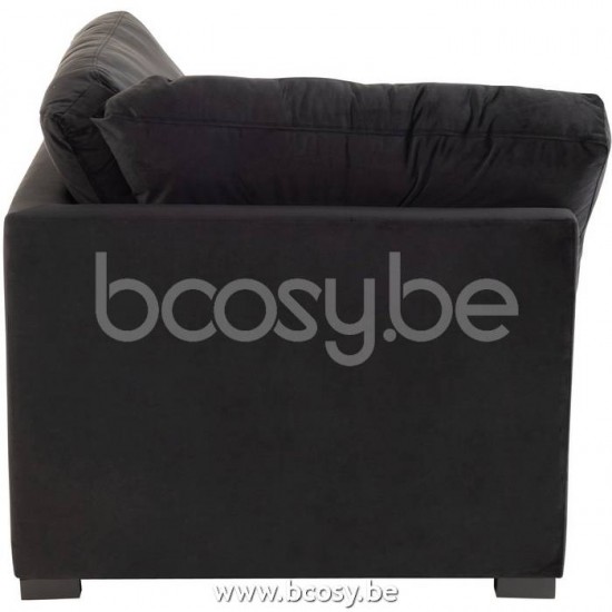 sièges canapes salons de coin Jolipa J Line Jline Fauteuil Coin Velours Noir