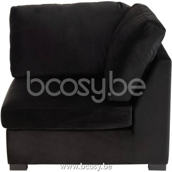 J Line Jline Sofa Corner Velvet Black corner seats couches