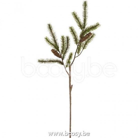 J Line 17201 Tak Dennenboom Denappels Plastiek Groen Bruin Small L32xB6xH97 cm boomtakken