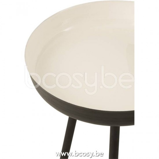 J Line Jline Set Of 3 Sidetables Metal Black White nested side tables sidetables