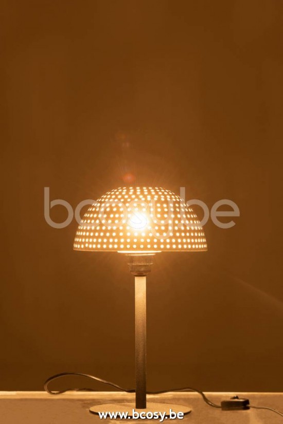 Éclairage Armatures Luminaires D'intérieur Pieds De Lampe Avec Abat Jour Lampes De Table Jolipa J Line Jline Lampe Champignon Boules Metal Brillant Blanc Noir Small