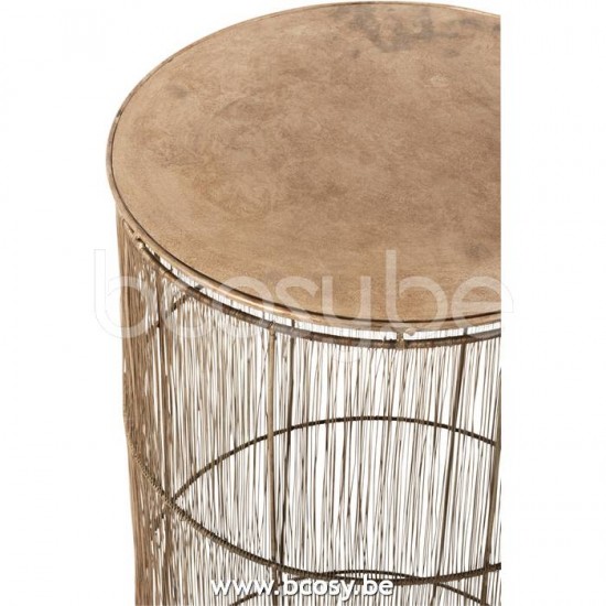 tables d appoint bouts de canapé Jolipa J Line Jline Set De 2 Table Gigogne Panier Haut Antique Marron