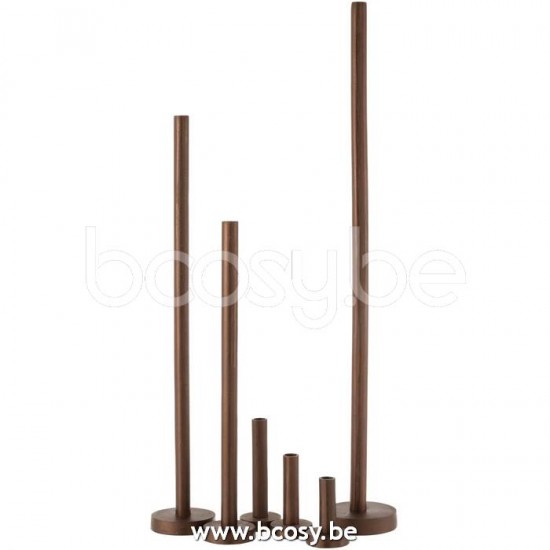 J Line chandeliers candélabres Jolipa Set De 3 Chandelier Haut Moderne Metal Mat Marron Fonce.