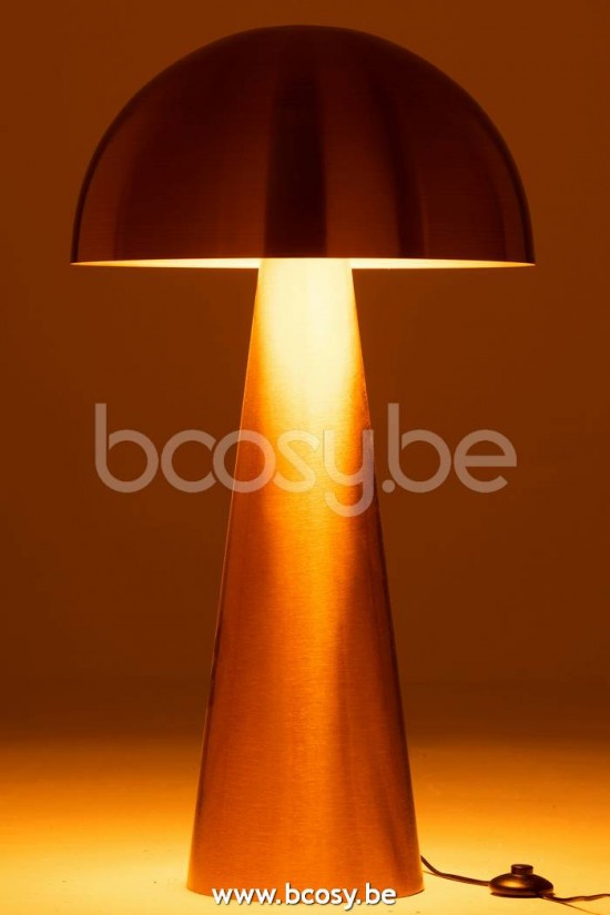 Lampadaires Lampes Raides Debouts Sur Pied De Sol Jolipa J Line Jline Lampe Champignon Metal Mat Or Extra Large