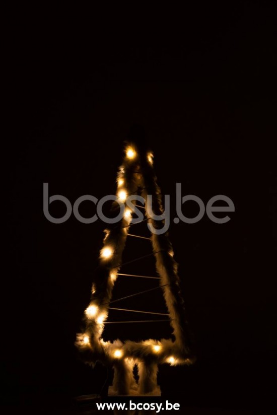 arbres sapins de noel sur pied Jolipa J Line Jline Sapin De Noel Corde Imitation Fourrure Blanc Small