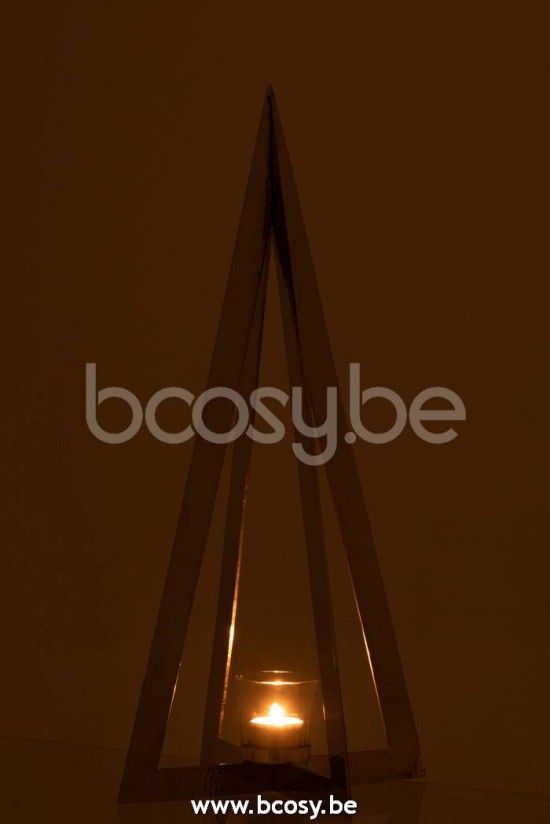 photophores Jolipa J Line Jline Photophore Arbre Acier Inoxydable Verre Argent Large