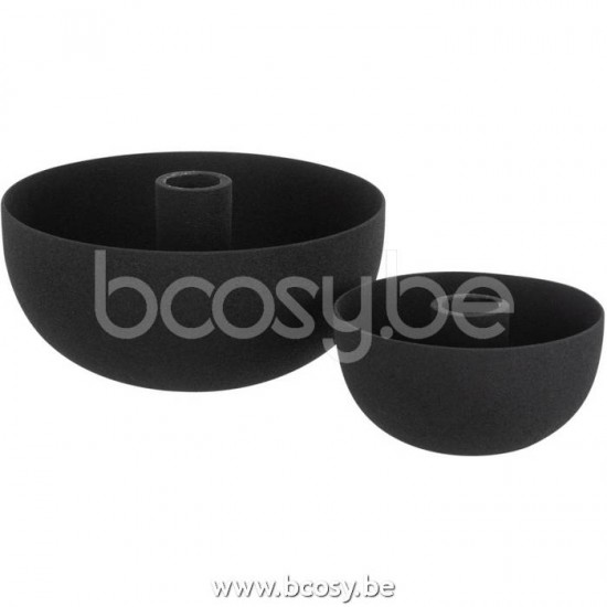 bougeoirs Jolipa J Line Jline Bougeoir Bol Metal Noir Large