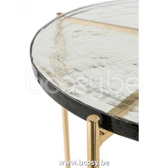 J Line Jline Jolipa 18447 Set Van Twee Bijzettafel Obi Glas Ijzer