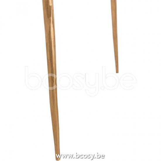 J Line Jline Jolipa 18449 Set Van Twee Bijzettafel Marmer Ijzer Goud Wit