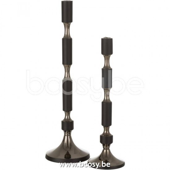 J Line chandeliers candélabres Jolipa Bougeoir Leo Noir Or Large.