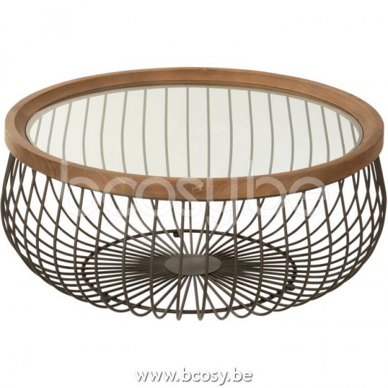 J Line Jline Set Von 2 Couchtisch Rund Metall Glas Schwarz couchtische Kaffeetische