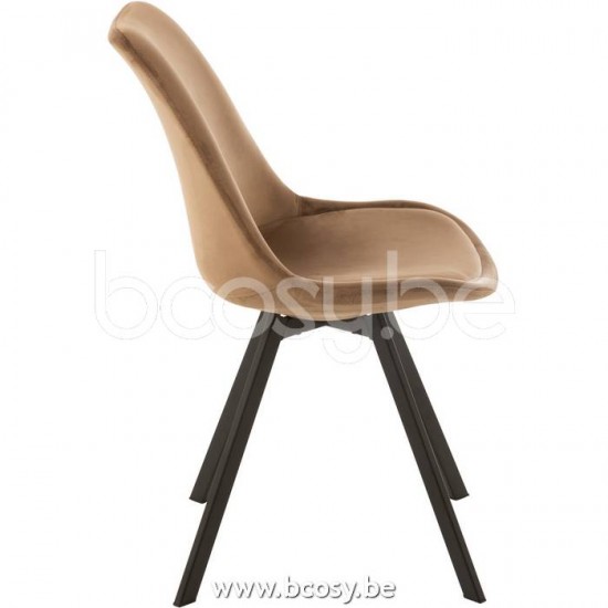 J Line Jline Jolipa 19511 Stoel Helene Metaal Textiel Bruin