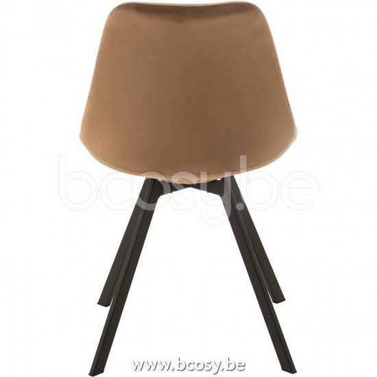 J Line Jline Chair Helene Metal Textile Brown dining chairs