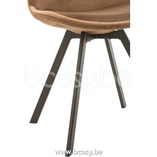 J Line Jline Stuhl Helene Metall Textil Braun stuhl stuehle