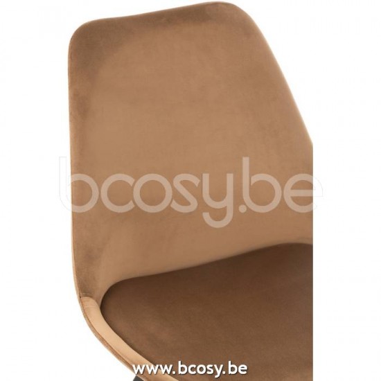 J Line Jline Sedia Helene Metallo Tessuto Beige Silla Helene Metal Textil Marron