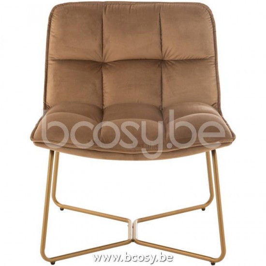 J Line Jline Lounge Chair Lisa Metal Textile Brown lounge seats couches longchairs