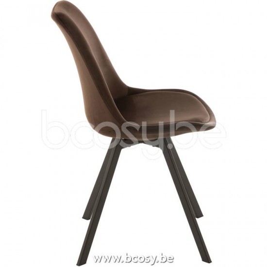 J Line Jline Stuhl Helene Metall Textil Dunkel Braun stuhl stuehle