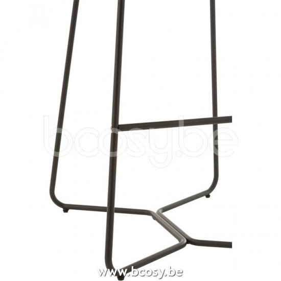 J Line Jline Barchair Laurent Metal Textile Green bar chairs stools