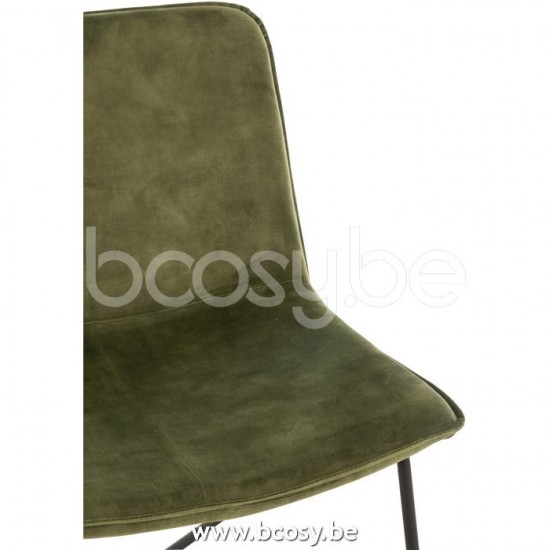 chaises lounges Jolipa J Line Jline Chaise Lounge Isabel Metal Textile Vert