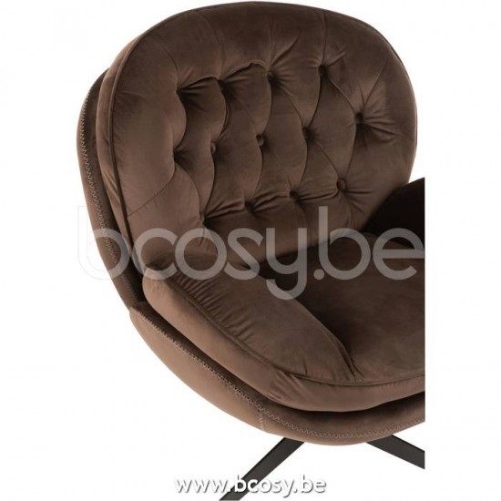 J Line Jline Sitz Relax Fußstütze Metall Textil Dunkel Braun drehbare sessel couch