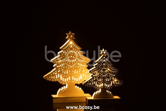 J Line Jline Deco Kerstboom Led Hout Wit Large weihnachtsbaum weihnachtsbaeume