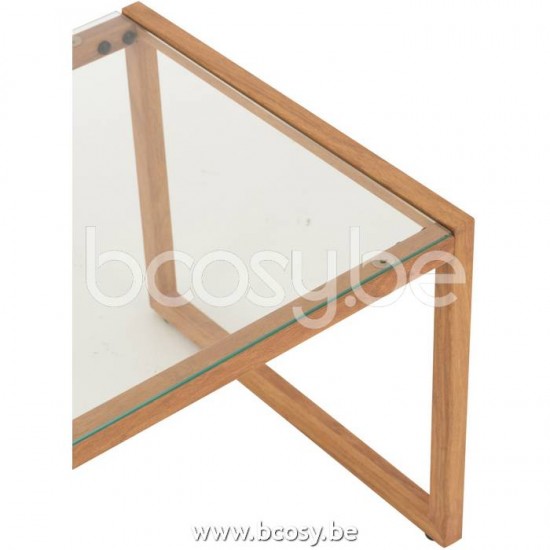 J Line Jline Coffee Table Rectangular Metal Glass Natural coffee tables