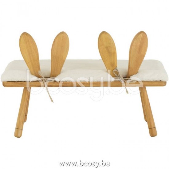 J Line Jline Jolipa 20186 Stoel Kind Oor Konijn 2 Persoon Hout Naturel