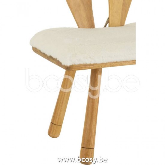 J Line Jline Chair Child Ear Bunny 2 People Wood Natural sofas couches