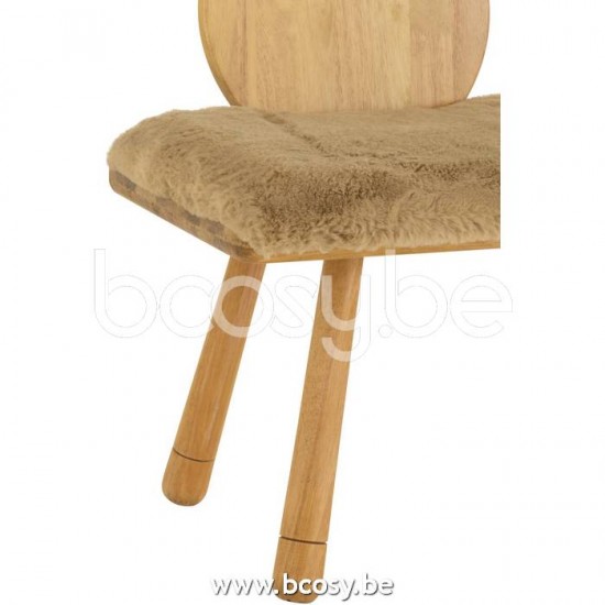 J Line Jline Chair Child Bear 2 People Wood Natural sofas couches