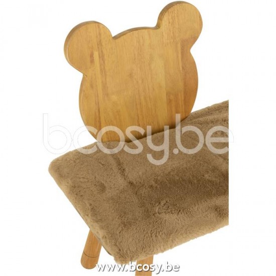 J Line Jline Stuhl Kind Bär 2 Personen Holz Naturell sessel couch