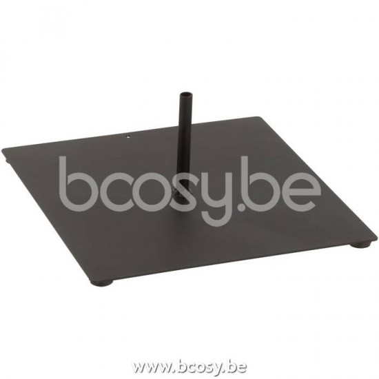 J Line 20234 Voet Voor Tuinprikker 1 Pin Ijzer Zwart L30xB30xH11 cm zonneschermen