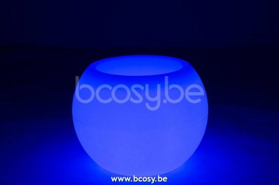 J Line 20275 Lamp Bloempot Buiten Led Plastiek Mix L56xB56xH43 cm Tafellampen Leeslichten Leeslampen Binnenverlichting