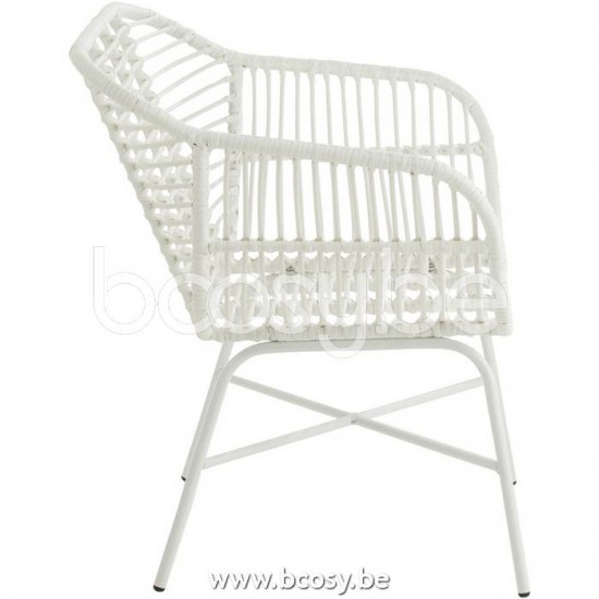 chaises de repas Jolipa J Line Jline Chaise D Exterieur Rachelle Metal Plastique Blanc