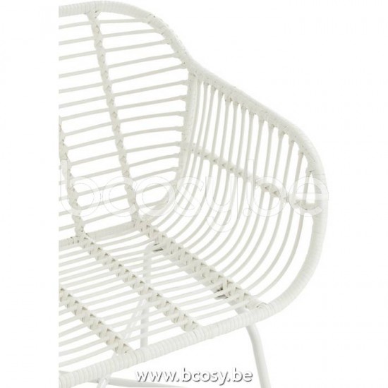J Line Jline Chair Rachelle Outdoors Met Plastic White stuhl stuehle