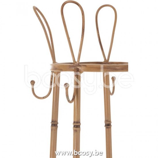 portemanteaux hall debout Jolipa J Line Jline Porte Manteau Avec Corbeille Rotin Metal Naturel