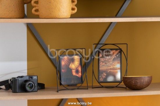 Jline Photo Frame Rectangle Metal Glass Dark Brown Small