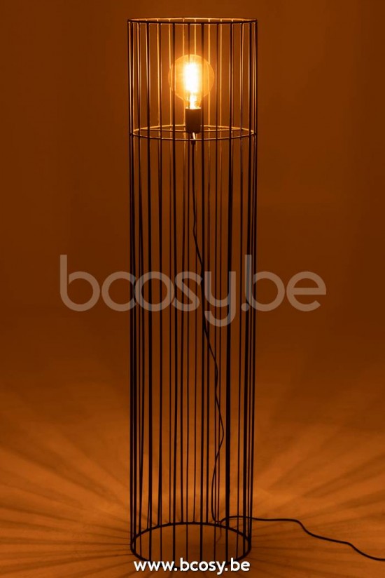Lampadaires Lampes Raides Debouts Sur Pied De Sol Jolipa J Line Jline Lampe Sur Pied Cylindre Metal Noir
