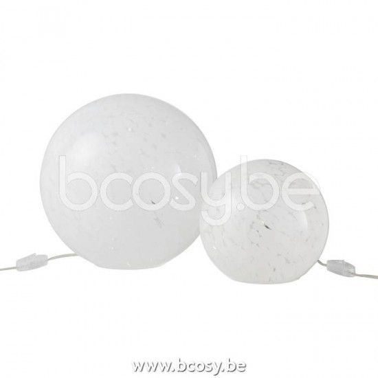 J Line Jline Jolipa 20631 Lamp Dany Vlekken Rond Glas Wit Large