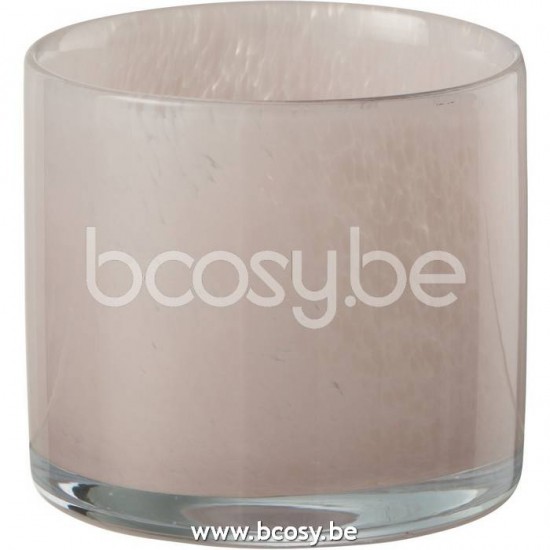 J Line 20645 Theelichthouder Jade Rose Small L9xB9xH8 cm T theelichten theelichthouders