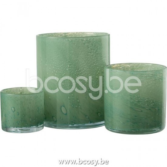 J Line Jline Jolipa 20666 Theelichthouder Jade Groen Large