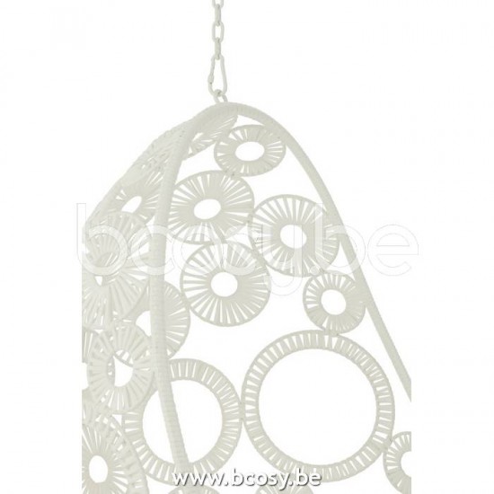 J Line Jline Hanging Chair Cushions Bula Metal Reed White hanging chair egg