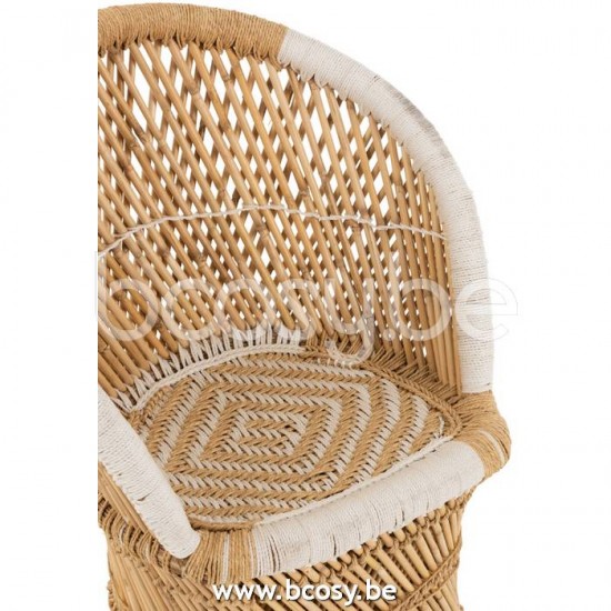 J Line Jline Stuhl Lehne Bambus Naturell Weiss Kind stuhl stuehle