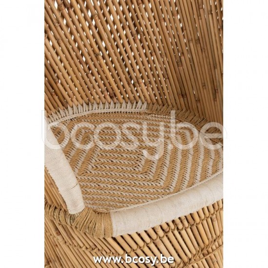 J Line Jline Stuhl Lehne Bambus Naturell Weiss Erwachsene stuhl stuehle