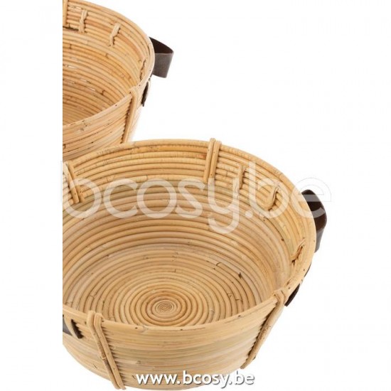 plats Jolipa J Line Jline Set De 3 Plats Anse Rotain Naturel