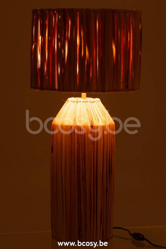 Éclairage Armatures Luminaires D'intérieur Pieds De Lampe Avec Abat Jour Lampes De Table Jolipa J Line Jline Lampe Hanna En Feuilles De Bananier Nature